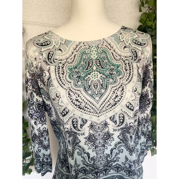 One World Y2K Green Half Sleeve Top Women's Large - Picture 8 of 11